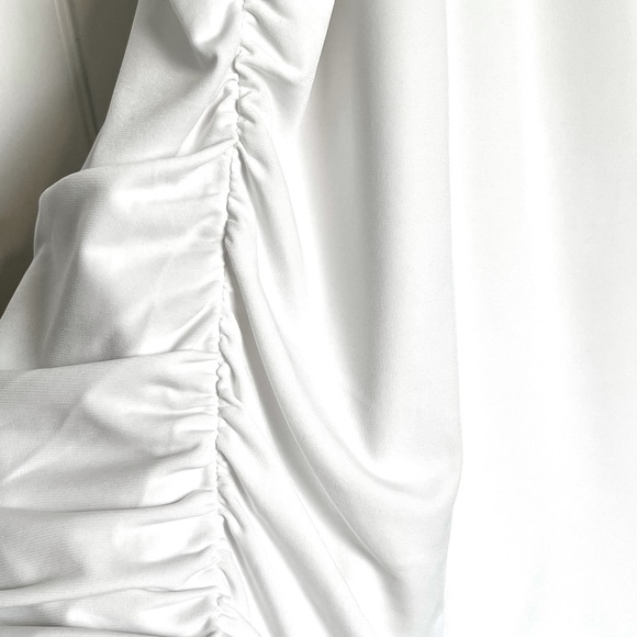 CJ Banks Slimming White Tank w/ Side Rouche - Picture 3 of 4